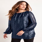 Sequin Boatneck Top image number null