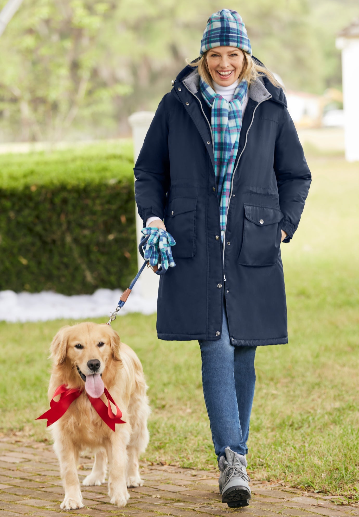 Mid-Length Microfiber Parka image number 6