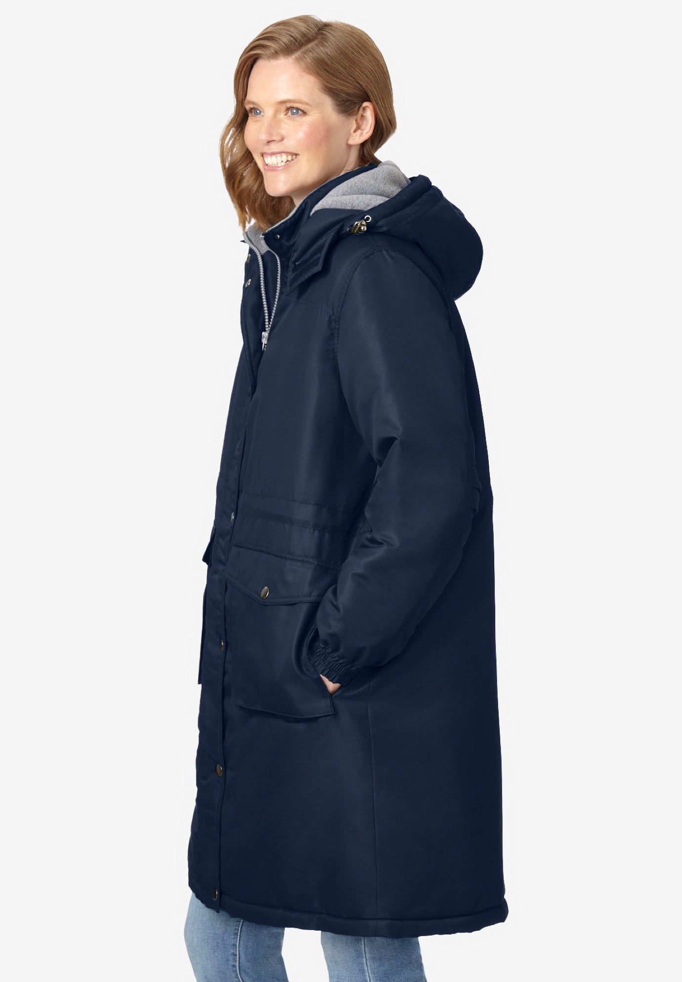 Mid-Length Microfiber Parka image number 3