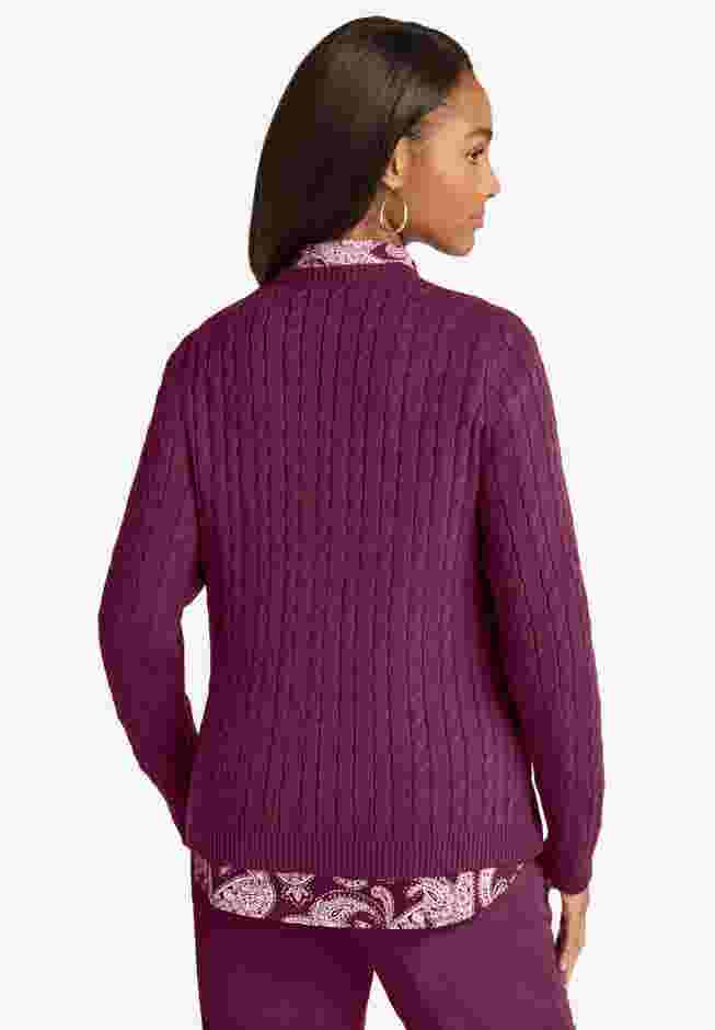 Cable Crewneck Sweater image number 1
