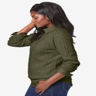 Cable Crewneck Sweater image number null