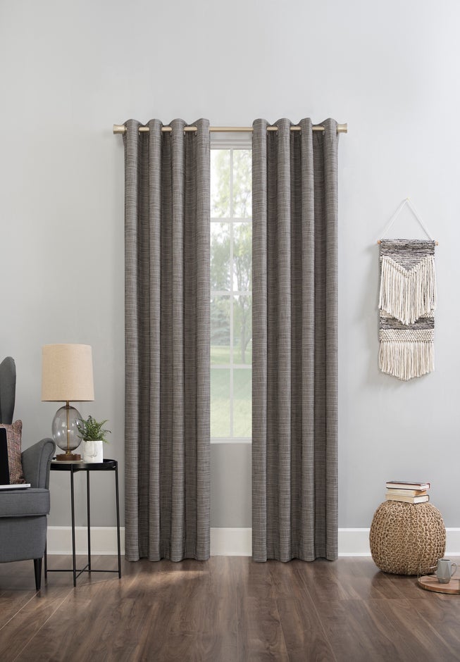 Kline Tweed Thermal 100% Blackout Grommet Panel image number 0