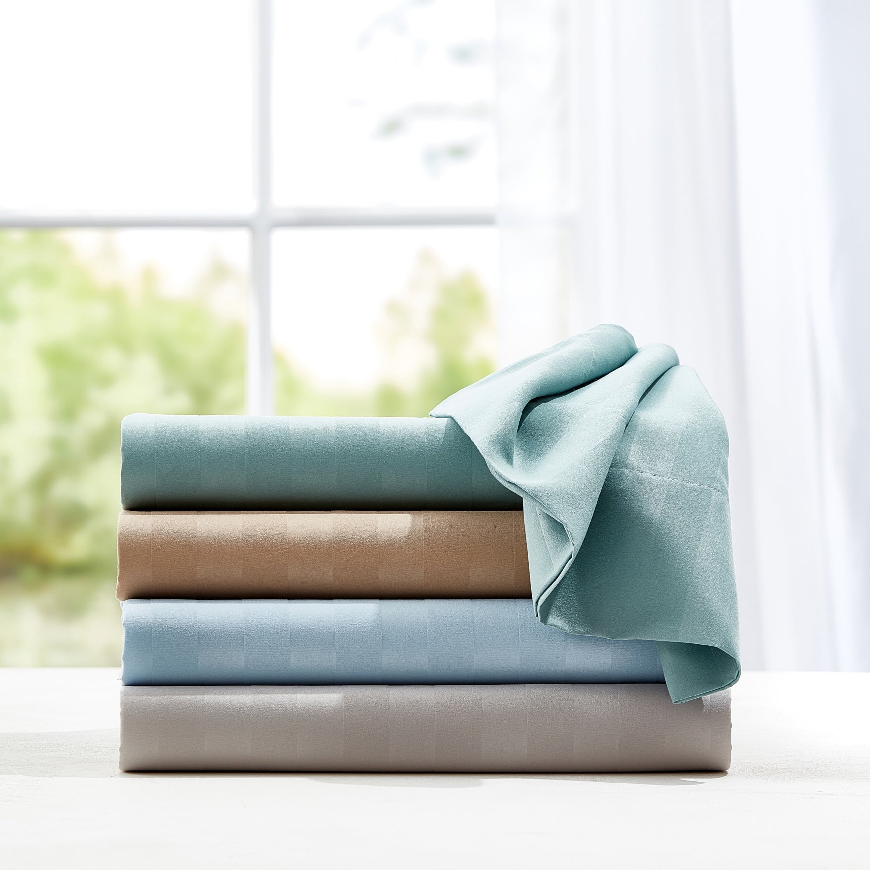 6-pc. Microfiber Bedtite&trade; Damask Stripe Sheet Set image number 1