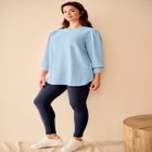 PUFF SLEEVE SWEATSHIRT TUNIC image number null