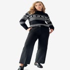 Fair Isle Mock Neck Sweater image number null