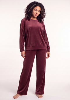 Boxy Velour Lounge Sweatshirt