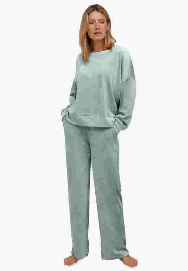 Boxy Velour Lounge Sweatshirt image number 0
