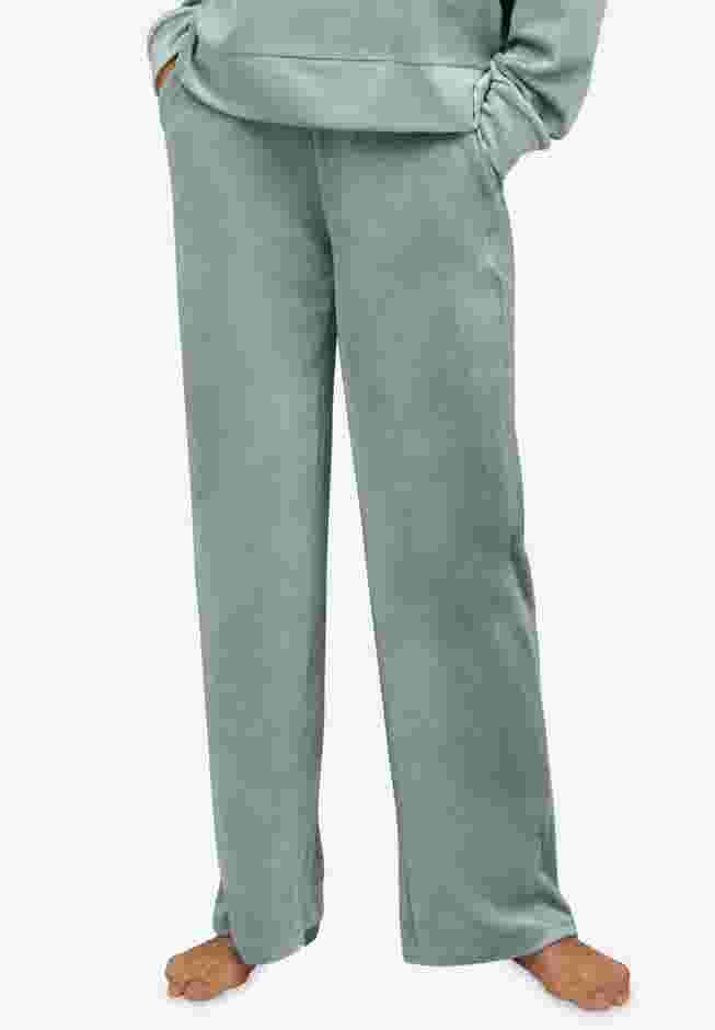 Wide Leg Velour Lounge Pants image number 0