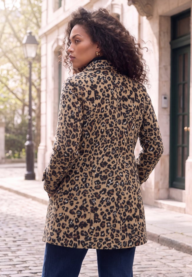 Plus Size Button Up Fleece Jacket image number 2