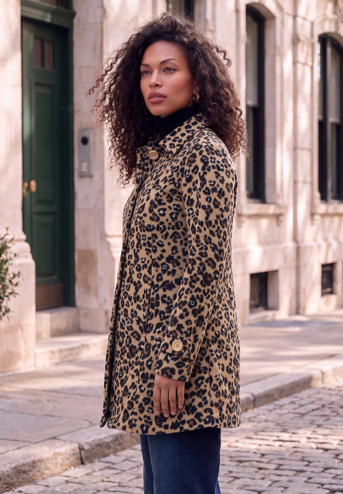Plus Size Button Up Fleece Jacket image number 1