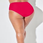Side Knot Drape Overlay High Waist Swim Brief image number null