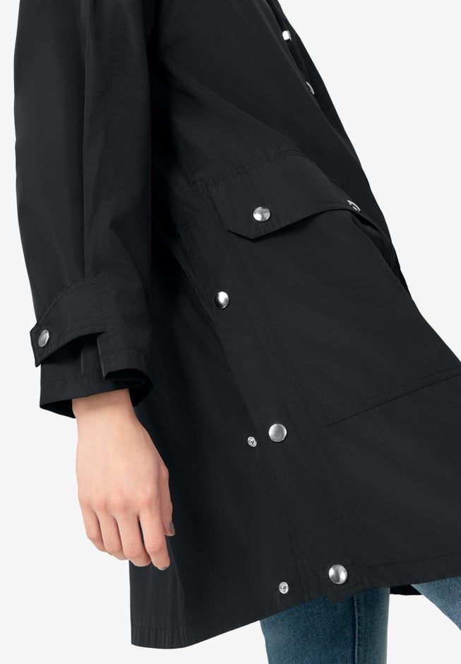 Hooded A-Line Raincoat image number null