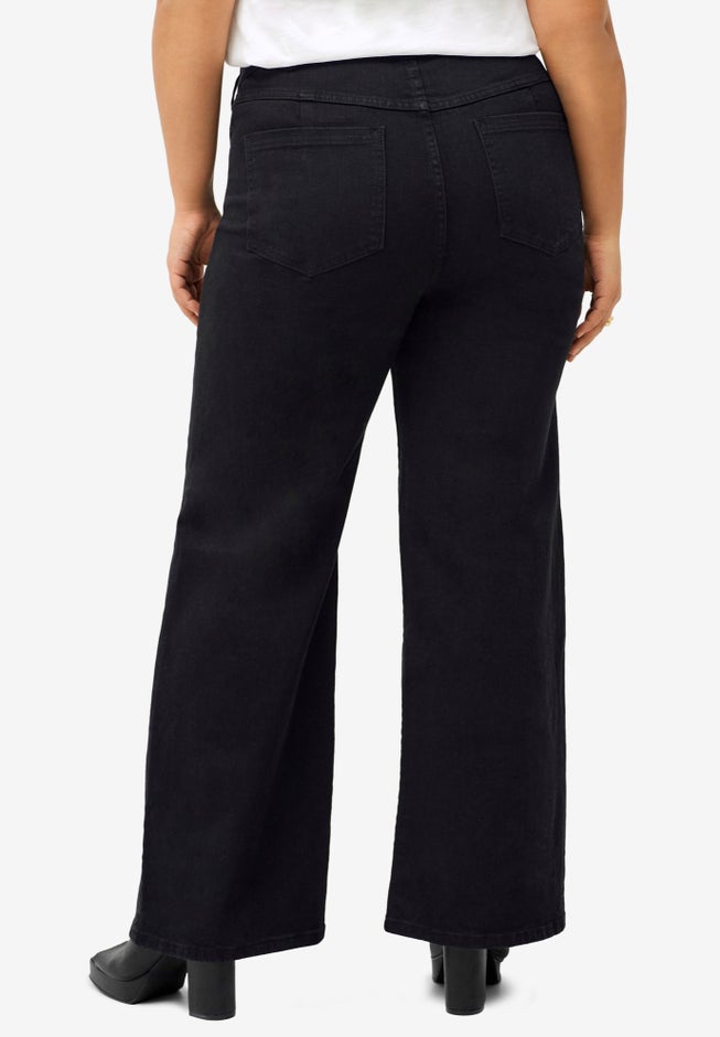 Stretch High-waist Wide Leg Jeans image number 1