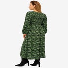 Smocked Bodice Tiered Midi Dress image number null