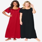 2-Pack Long Silky Gown image number null