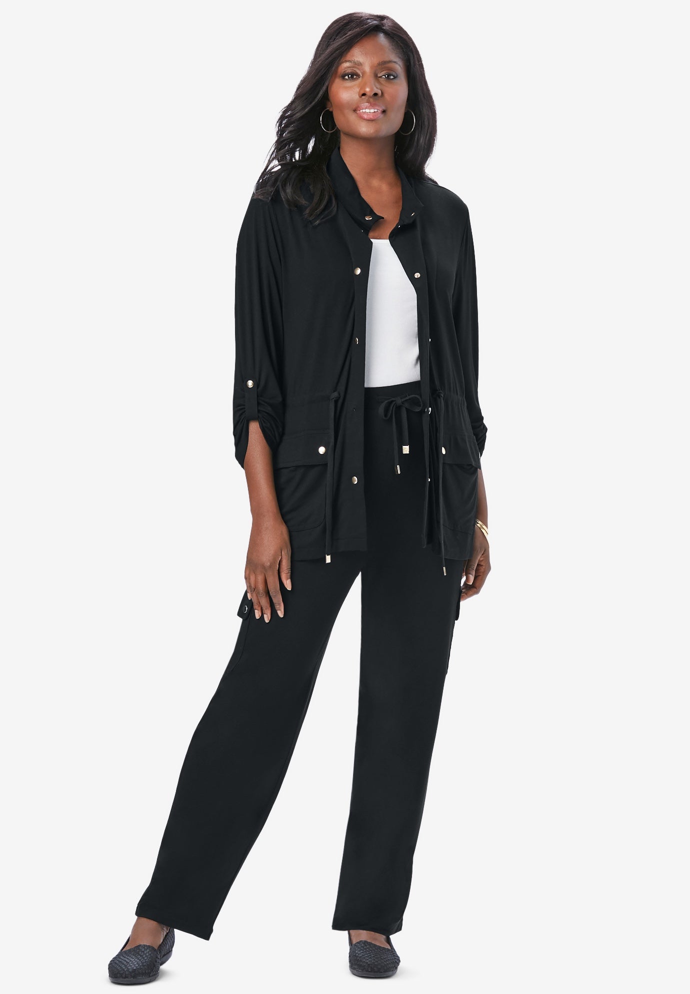 2-Piece Stretch Knit Cargo Set image number 0