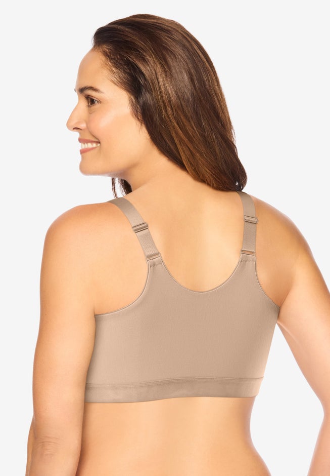 Comfort Choice&reg; Velcro Crossover Wireless Lounge Bra image number 1