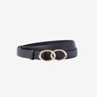 Double Ring Faux-Leather Belt image number null