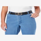 Double Ring Faux-Leather Belt image number null