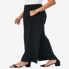Stretch Knit Crepe Wide Leg Pant image number null