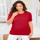 Fine Gauge Crewneck Knit Shell image number null