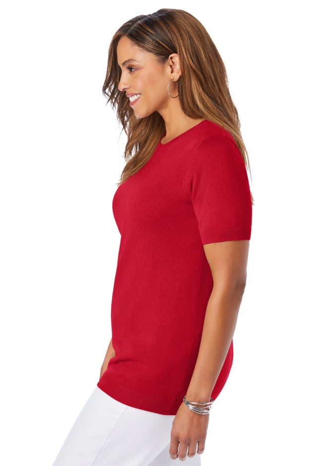 Fine Gauge Crewneck Knit Shell image number 2
