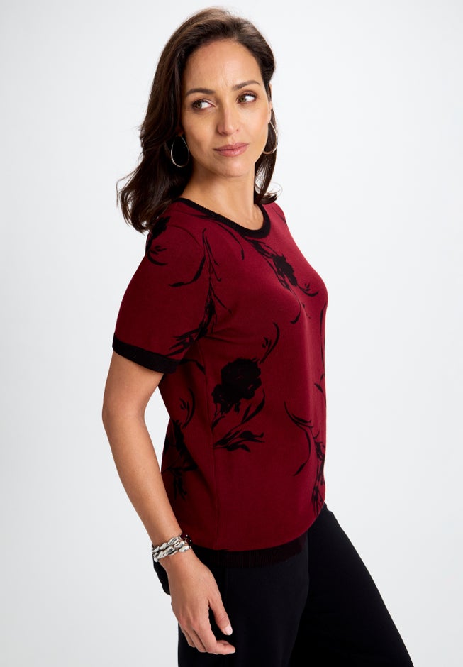 Fine Gauge Crewneck Knit Shell image number 2