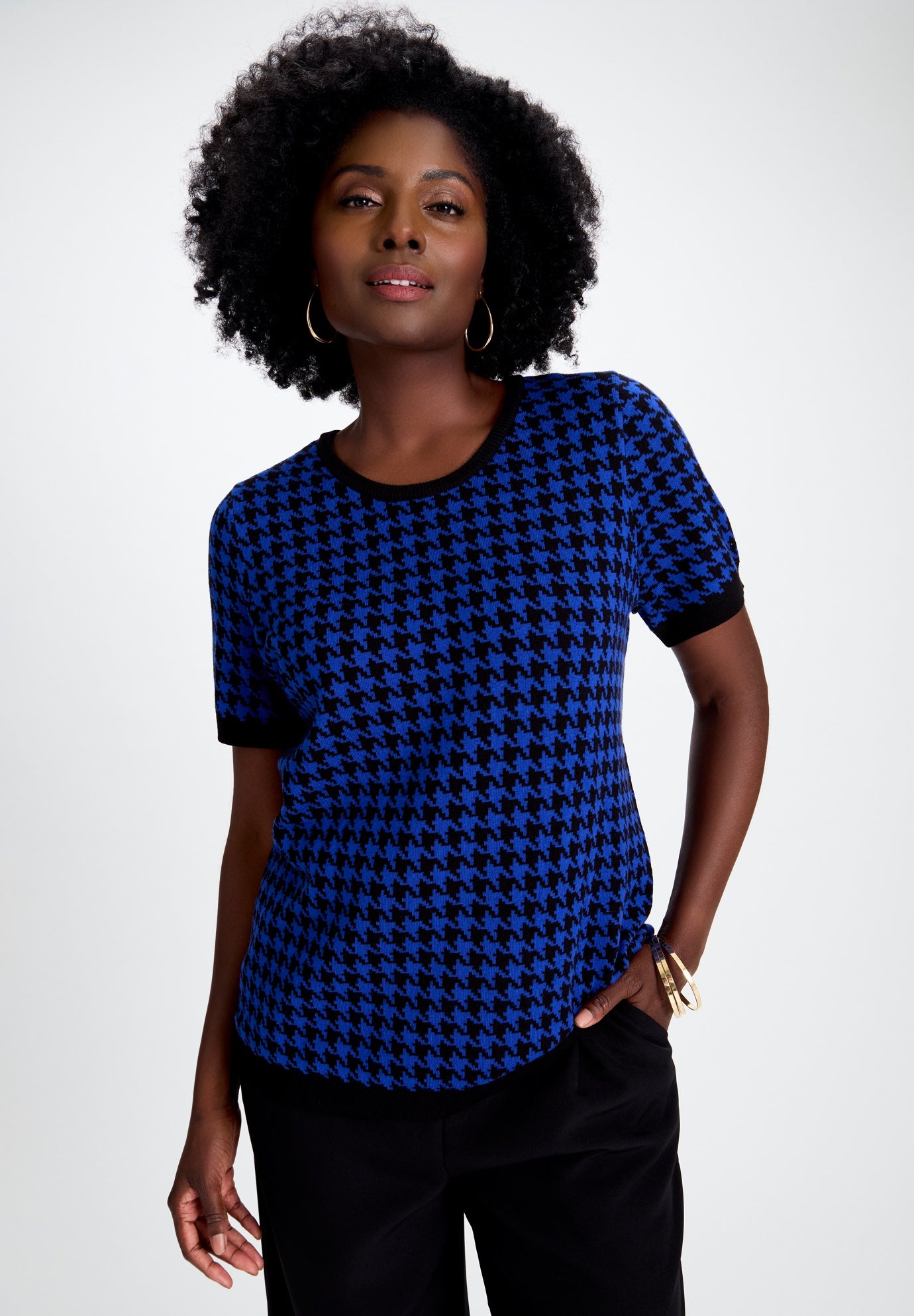 Fine Gauge Crewneck Knit Shell image number 0