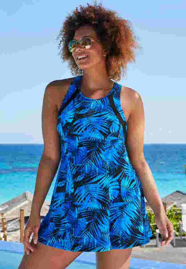 High Neck Two Piece Racerback Swimdress image number 0