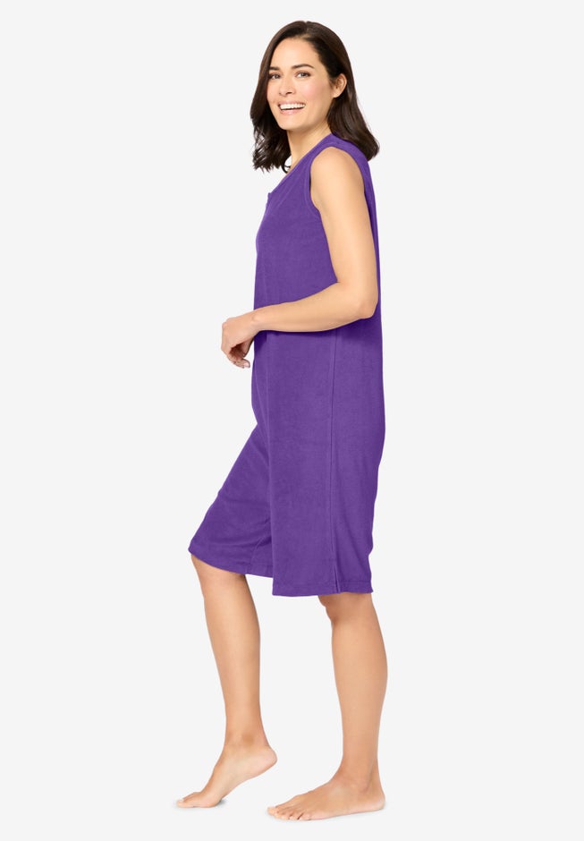 Zip-Front Terry Romper image number 2