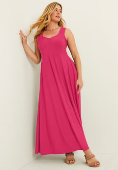 Sleeveless Sweetheart Knit Maxi Dress