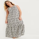 Cutout Neckline Maxi Dress image number null