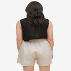 Linen-Blend Pull-On Elastic Waist Shorts image number null