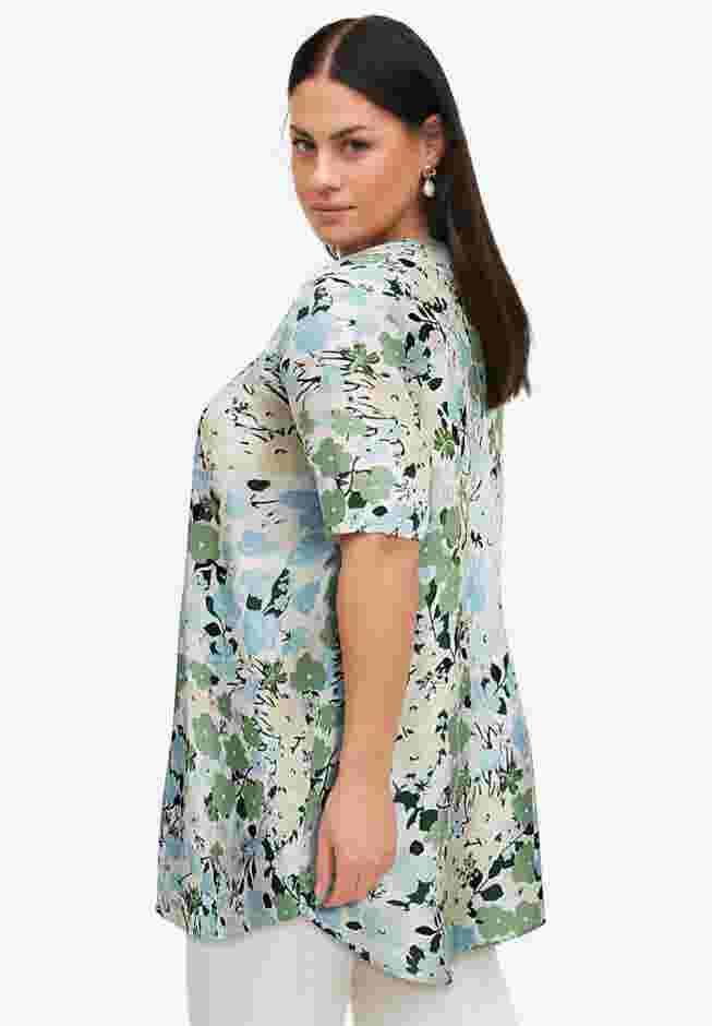 Short Sleeve Inverted Pleat Tunic image number 1
