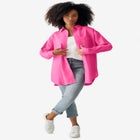 Oversized Linen-Blend Boyfriend Shirt image number null