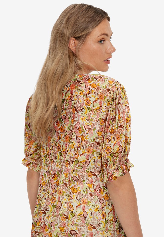 Button Front Crinkle Tunic image number 1