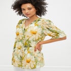 Button Front Crinkle Tunic image number null