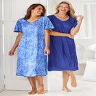 2-Pack Short Silky Gown image number null