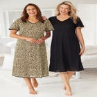 2-Pack Short Silky Gown image number null