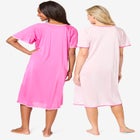 2-Pack Short Silky Gown image number null