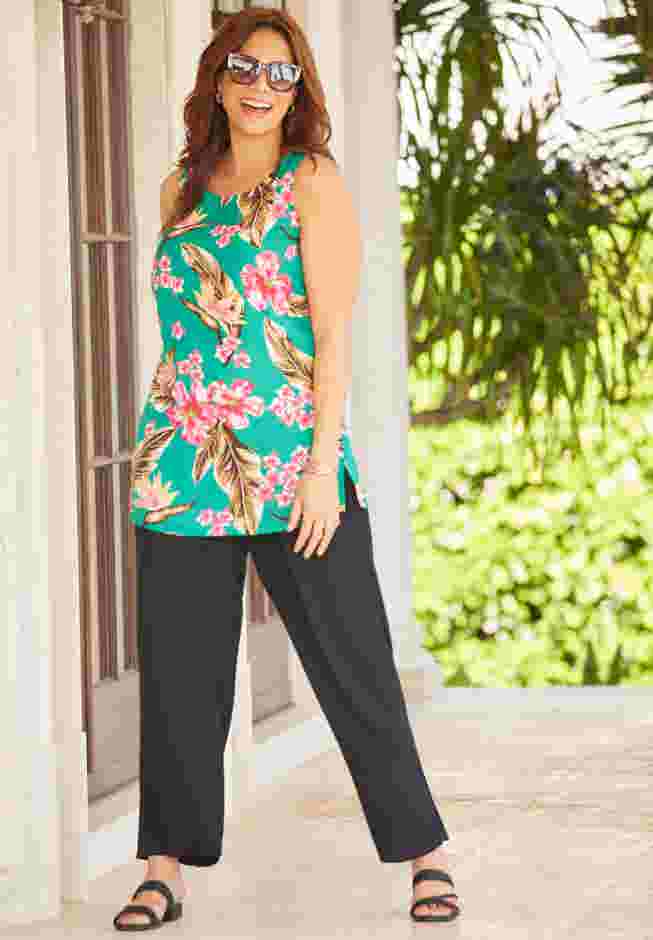Breezeway Georgette High-Low Tunic Tank image number 7