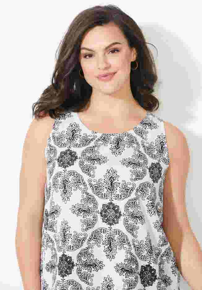 Breezeway Georgette High-Low Tunic Tank image number 3