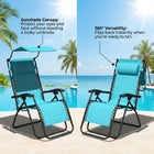 350 lbs. Weight Capacity Zero Gravity chair with Canopy image number null