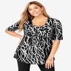 Stretch Knit Pleated Tunic image number null