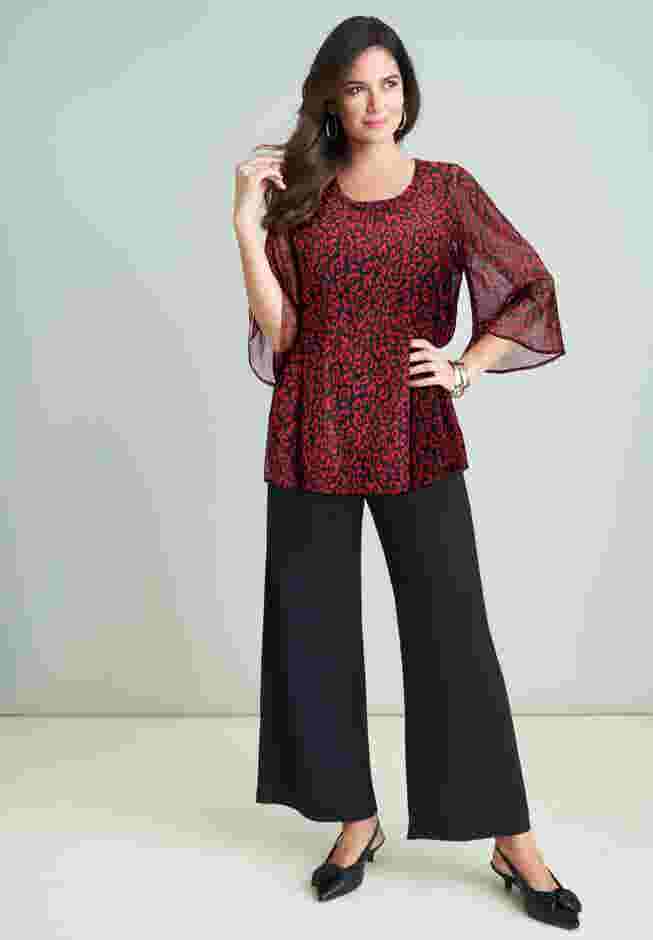Georgette Flutter Top image number 0