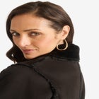 Faux Shearling Midi Coat image number null