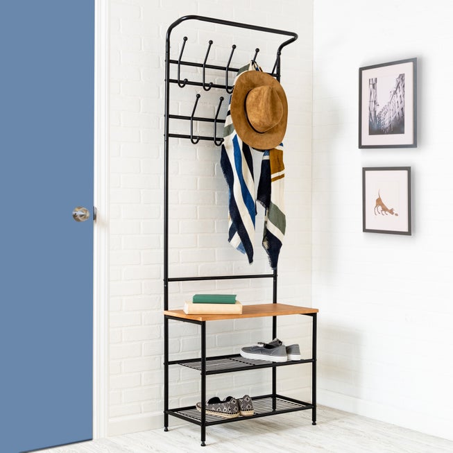 Entryway Coat Rack & Shoe Organizer image number 0
