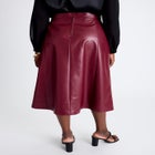 Faux Leather Midi Skirt image number null