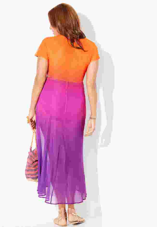 Twist Front Mesh Cut-Out Cover Up Dress image number 1