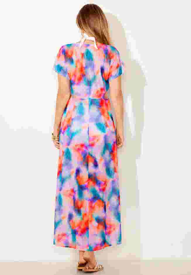 Twist Front Mesh Cut-Out Cover Up Dress image number 1